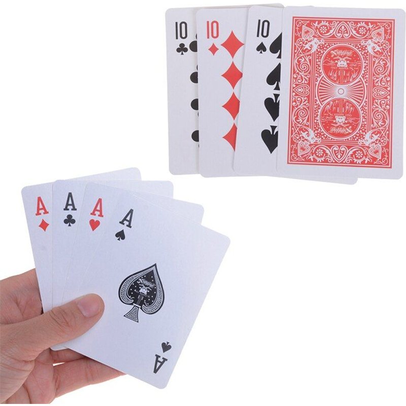 1set (4 Pièces Carte) Cartes De Poker Marquées Secrètes Voir À Travers Les Cartes À Jouer Jouets Magiques Tours De Magie Simples Mais Inattendus