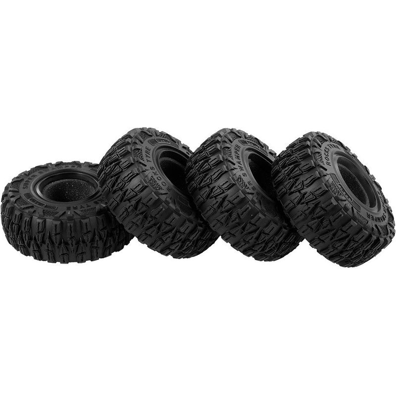 Roues De Voiture Radiocommandées 2.2 Pouces, 4 Pièces, Pneus Pour Traxxas Hsp Redcat Rc4wd Tamiya Axial Scx10 D90 Hpi, 1/10, Ax6021