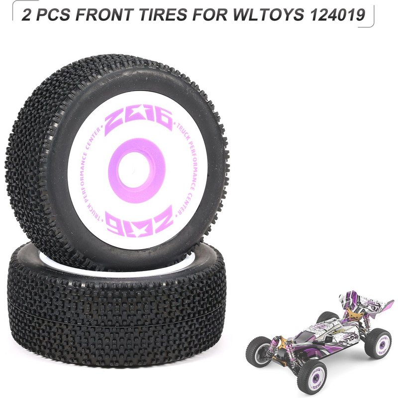 Pneus Avant Et Arrière Pour Wltoys, 2 Pièces, Pièces De Voiture Rc 124019, 1/12, 1826