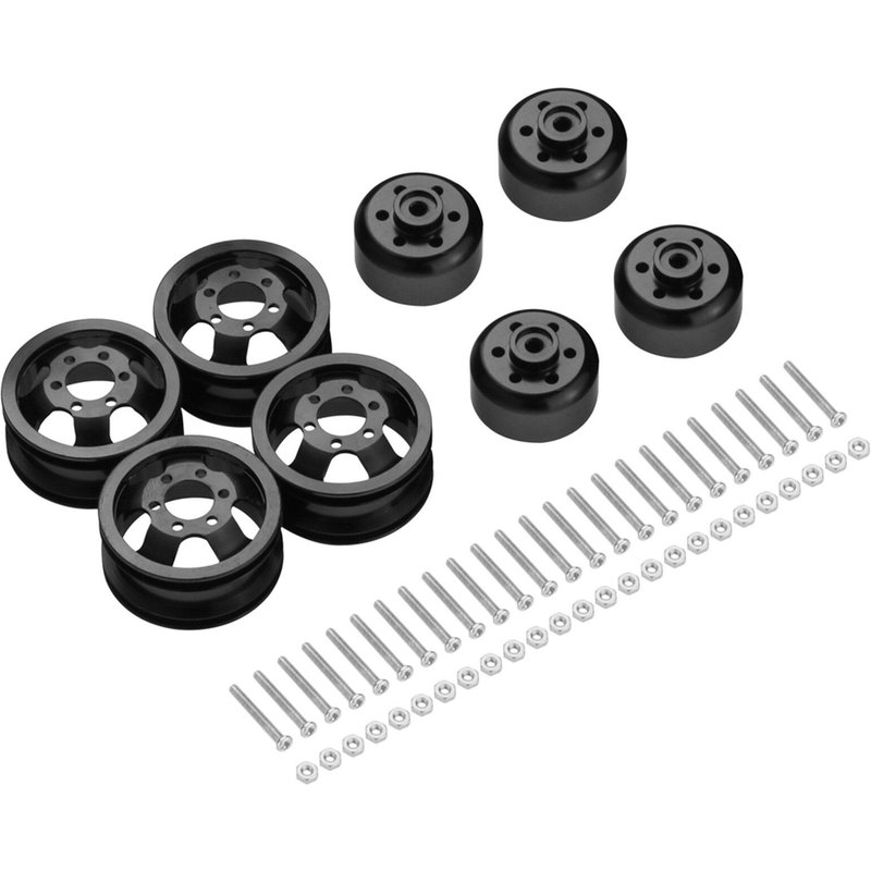 Moyeu De Roue En Métal Et Pneus Wpl 4wd 6wd, Pièce De Rechange Pour Camion Militaire Rc Wpl C14 C24 B14 B24 B16 B36 1/16