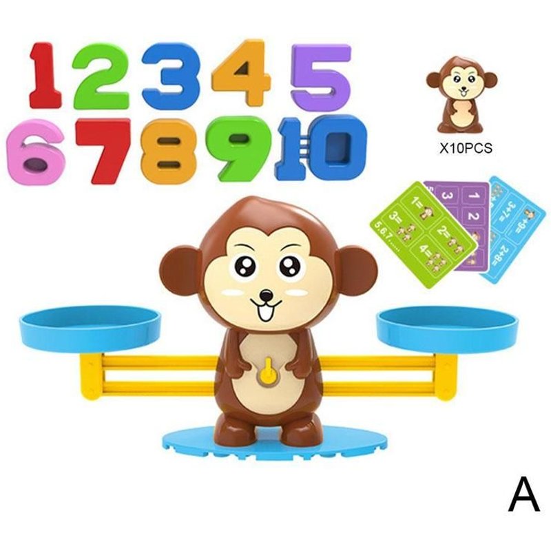 Balance De Singe Numérique Montessori, Jouet De Maths, Balance Éducative De Pingouin, Jeu De Société, Équilibrage, Apprentissage Des Maths, Nombres Pour Enfants O7w7