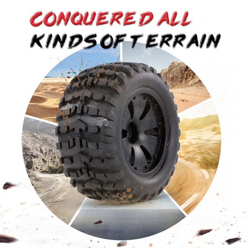 Jante Et Pneu De Roue De Camion Monstre 2.75 Pouces 120mm, 2 Pièces, Pour Voiture Rc Hpi Savage Xs Flux Mt Lrp 1/10