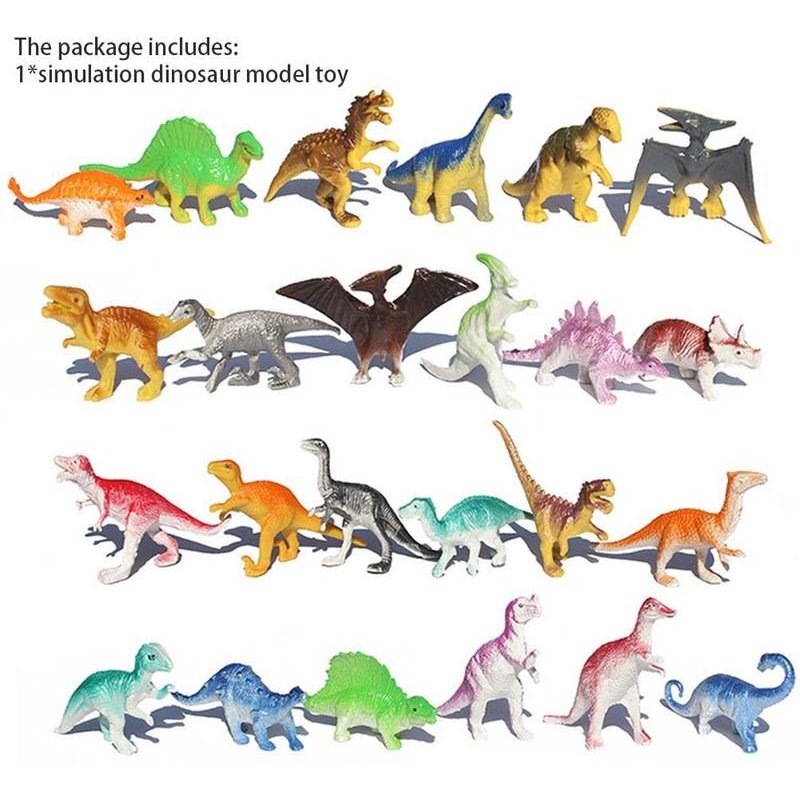 Mini Figurines De Dinosaures, 24 Pièces/Lot, Jouets Éducatifs Pour Enfants, Petits Animaux De Simulation, Cadeaux Pour Garçons