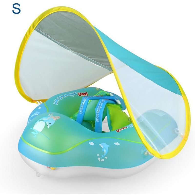 Bouée De Natation Gonflable Pour Bébé, Nouvelle Mise À Niveau Avec Pare-Soleil, Anneaux De Natation Pour Bébés Enfants, Accessoires De Piscine