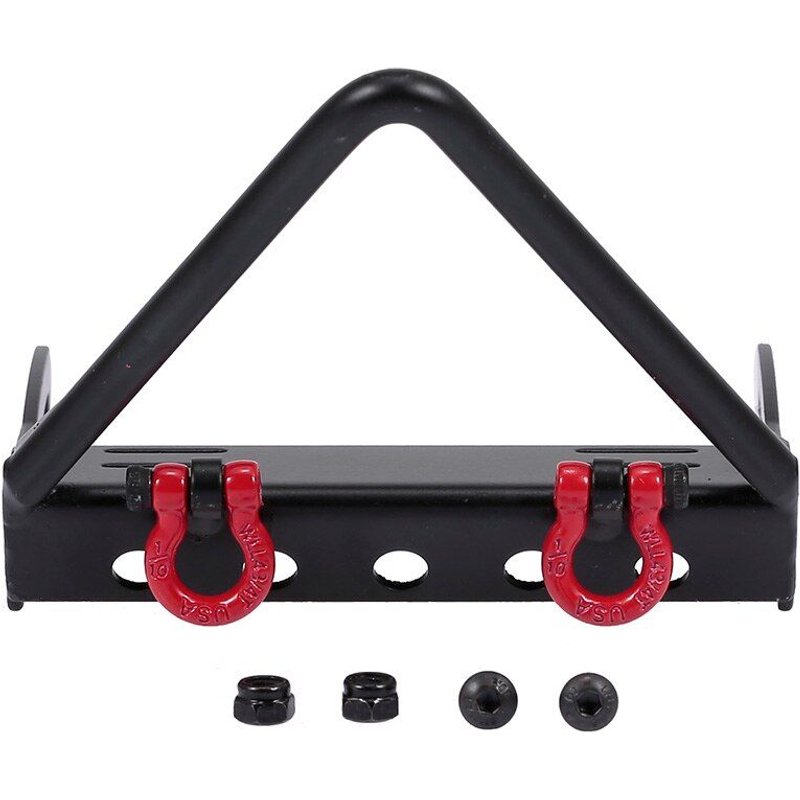 Barre De Taureau Triangulaire Pour Pare-Choc Avant En Acier De Haute Qualité, Mise À Niveau Pour Voiture Sur Chenilles 1/10 Trx-4 Rc4wd Axial Scx10 Rc