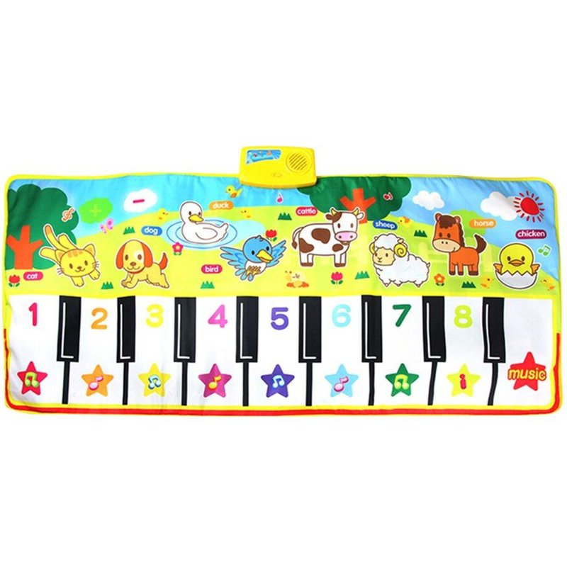 Tapis Musical 4 Styles Avec Voix D'Animal, Tapis De Jeu Pour Bébé, Piano, Instrument De Musique, Jouets Éducatifs Précoces