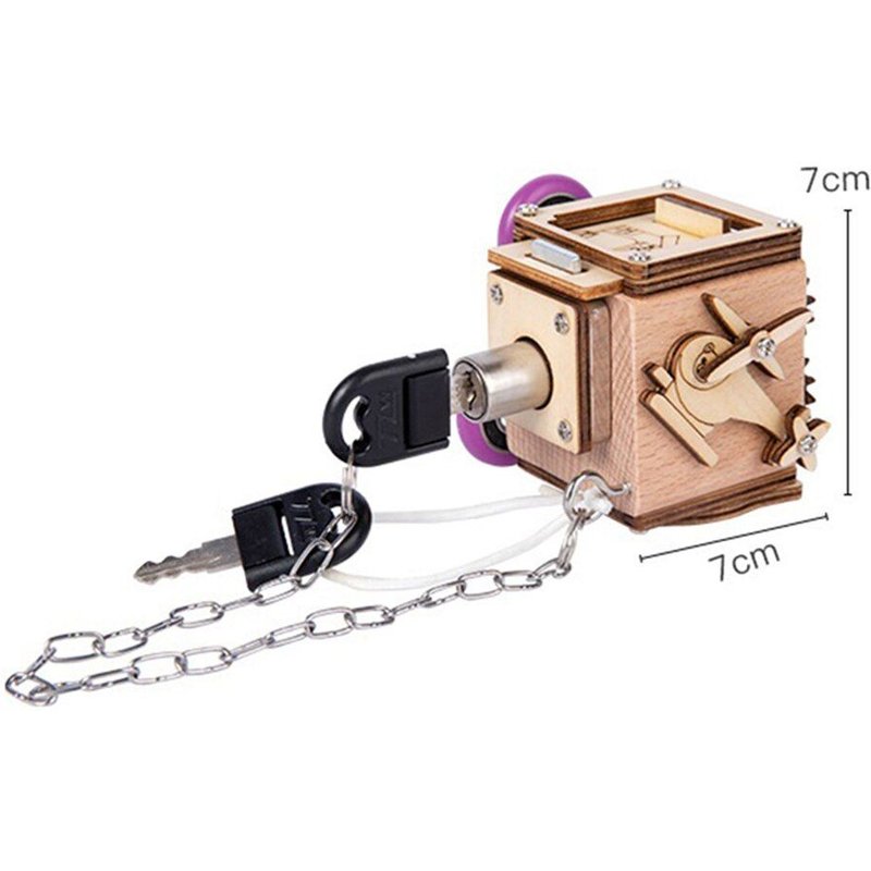 Bloc En Bois Pour Bébé, Jouet Montessori, Cube D'Activité, Planche De Déverrouillage, Jouets Sensoriels Éducatifs Précoces Pour Enfants En Bas Âge