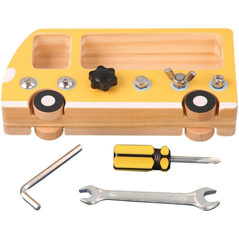 Jouets Éducatifs Pour La Petite Enfance, Vis À Vis Pour Enfants, Outils D'Enseignement De La Vie Quotidienne Montessori, Bus De Bord