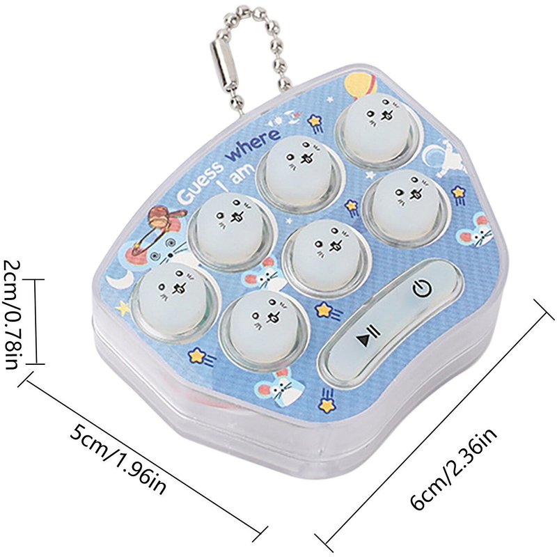Mini Machine De Jeu De Hamster Avec Lumière Clignotante, Console De Jeu Whack-A-Taupe, Porte-Clés, Jouets Éducatifs Pour Enfants