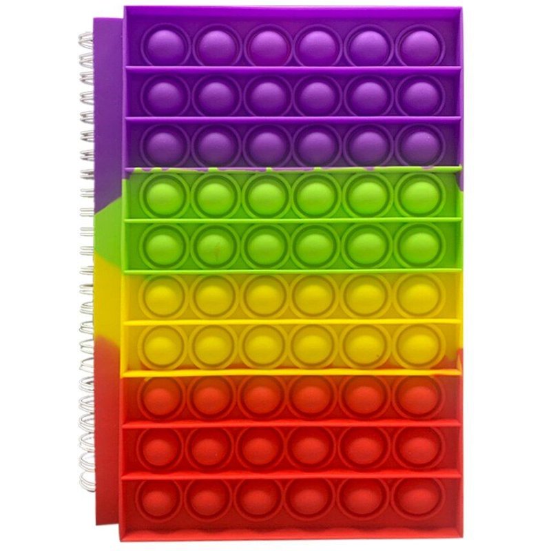 Nouveau Cahier À Bulles En Silicone, 50 Pages, Étui À Crayons, Jouets Anti-Stress, Cadeau Éducatif Pour Enfants