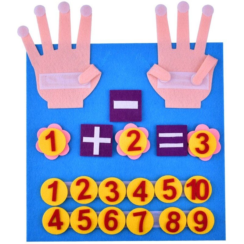 Nombres De Doigts En Feutre, Fait À La Main, Enseignement Des Maths, Apprentissage Artisanal, Développement De L'Intelligence, Comptage, Jouet Éducatif Précoce