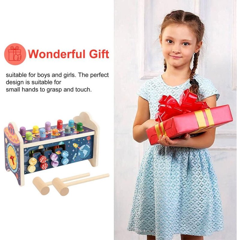 Jeu De Percussion Au Marteau En Bois, Banc De Frappe Classique, Jeu De Taupe Durable, Jouets De Développement Précoce