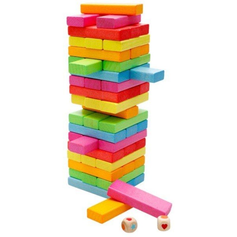 Tour À Bois, Jouets Éducatifs, Bloc De Bois, Jeu D'Empilage, Correspondance Des Nombres, Ensemble De Jeu (48 Pièces)