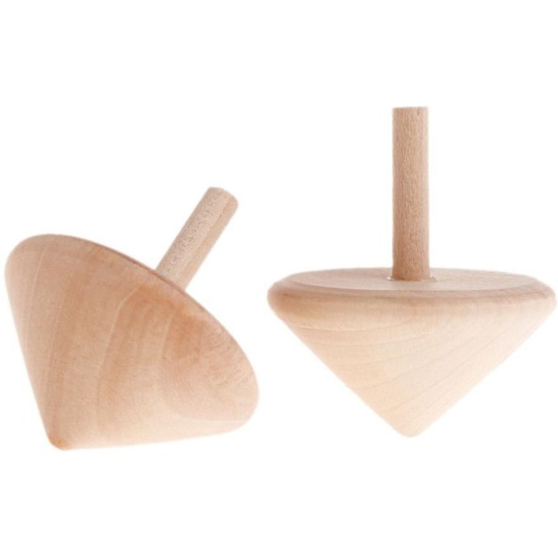 Toupies En Bois De Haute Qualité Sans Peinture, Jouets De Gyroscope Pour Enfants, Artisanat D'Art