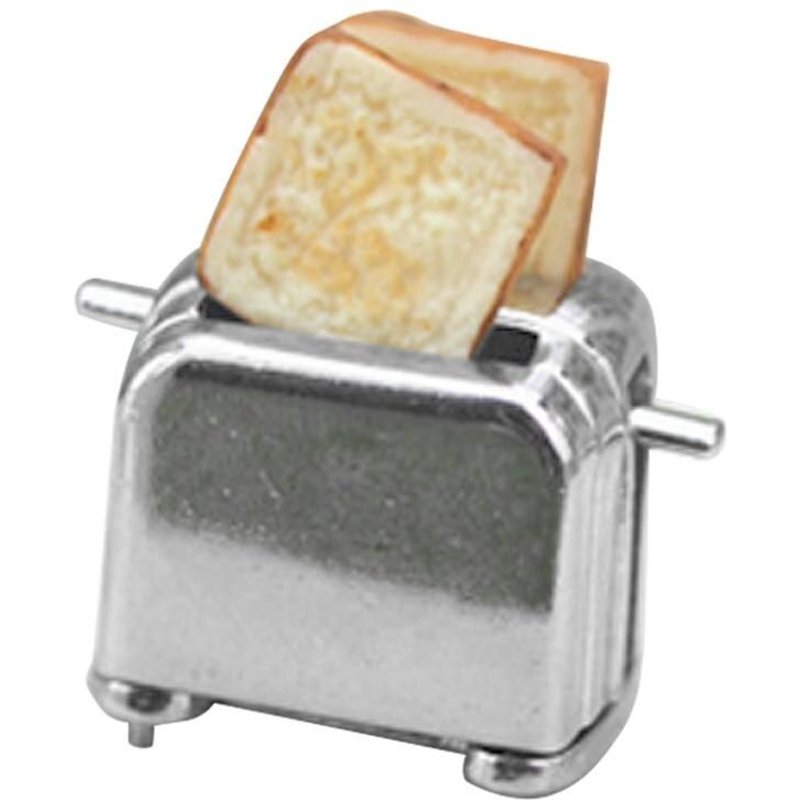 Maison De Poupée Miniature, Grille-Pain, Machine À Pain, Avec Batterie De Cuisine, Mini Accessoires De Décor, Échelle 1/6 1/12