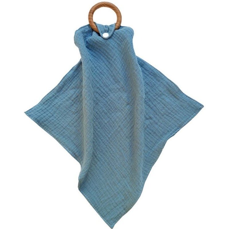 Bavoir En Coton Pour Bébé, Serviette Avec Anneau De Dentition En Bois De Hêtre, Bandana, Vêtements De Rots, Jouets Pour Nourrissons