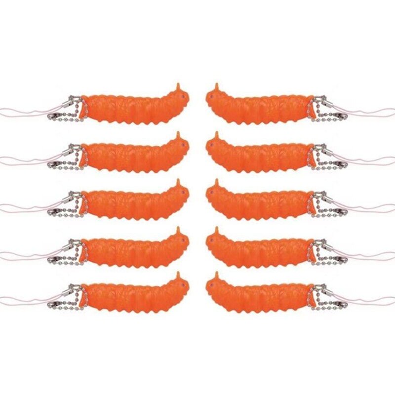 Porte-Clés Anti-Stress À Bulles Au Doigt, Jouet Chenille En Silicone Souple, Nouveauté Pour Les Émotions Et La Thérapie