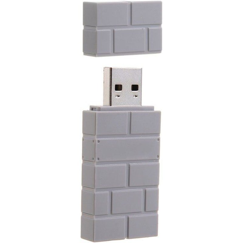 Adaptateur de récepteur USB portable sans fil pour PS1/PS4/Windows, accessoire de conversion gris