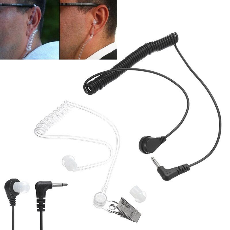 Câble Transparent pour écouteurs, câble avec Clip, prise Jack 3.5mm, boîtier en PU pour casque acoustique, pour Radio Motorola, 1 pièce