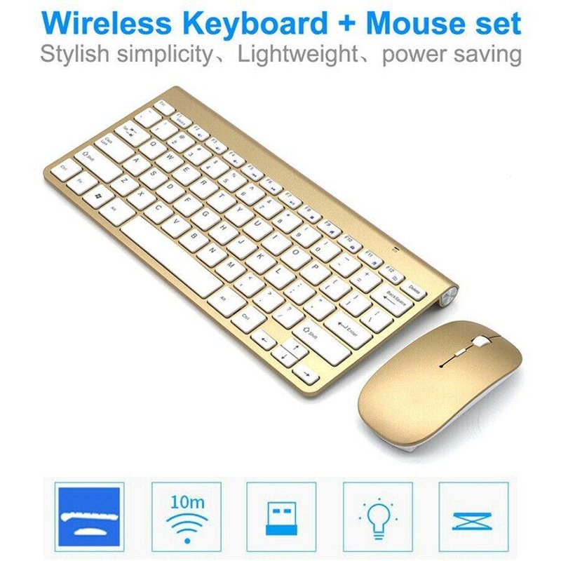 Mini-ensemble clavier et souris sans fil 2.4Ghz, pour ordinateur portable et Notebook
