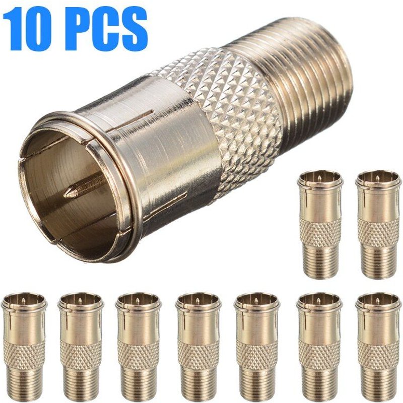 Adaptateur Coaxial RF Type F, 10 pièces, câble de prise Jack mâle à femelle F, adaptateurs RF pour télévision aérienne
