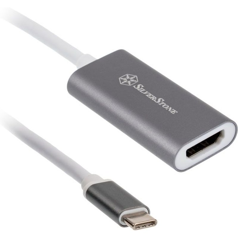 Silverstone Sst-ep07c-e - Usb 3.1 Type C Auf Hdmi V2.0b Adapter - Gra
