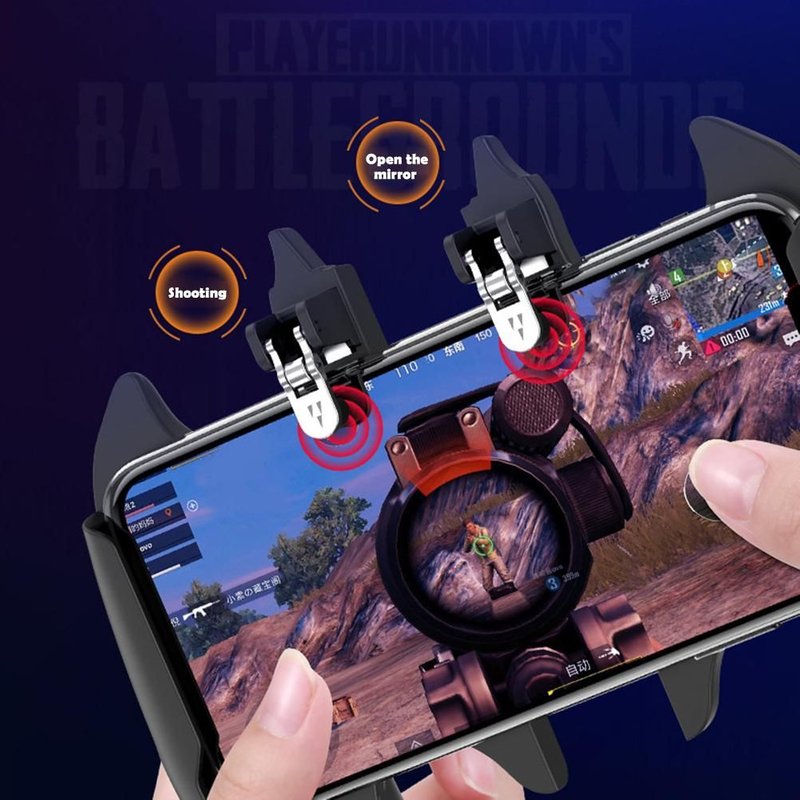 Manette de jeu Z01 pour Mobile PUBG, multifonction, Durable, avec gâchette de tir et de visée, contrôleur de jeu en forme de chauve-souris