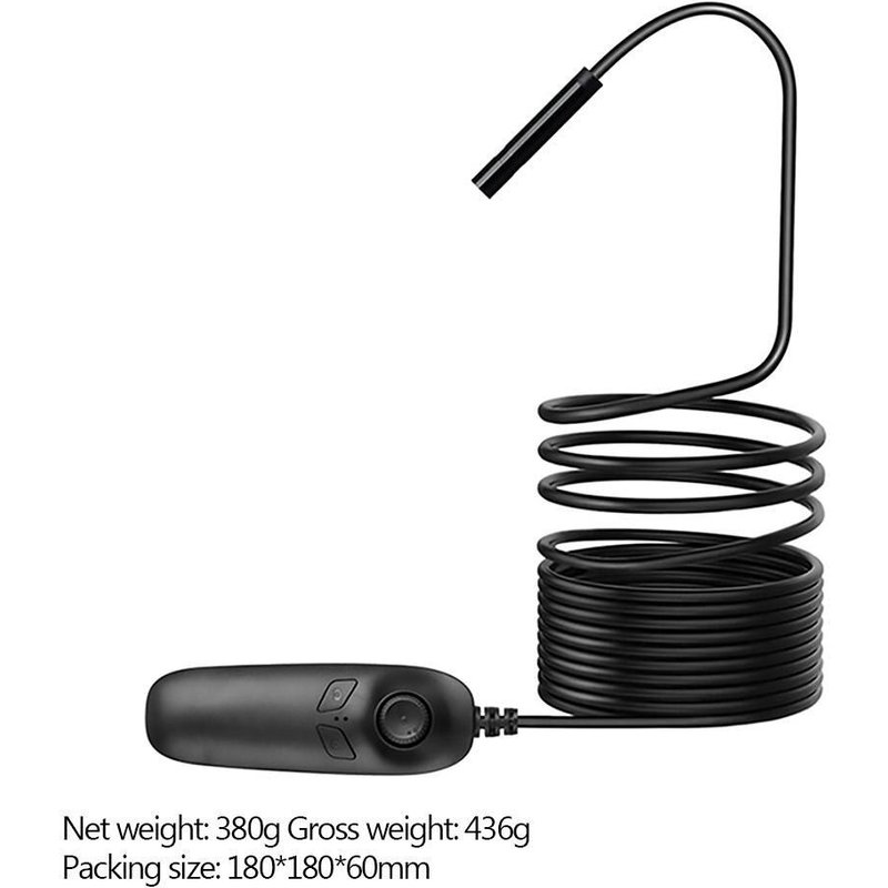 Endoscope industriel WiFi, étanche IP67, HD 8 LED, 8mm, pour Android/iOS, avec Transmission sans fil longue Distance