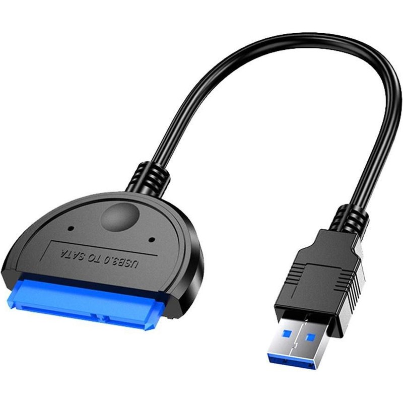 Câble USB3.0 vers SATA de 165mm, adaptateur en cuivre noir pour disque dur externe SSD de 2.5 pouces