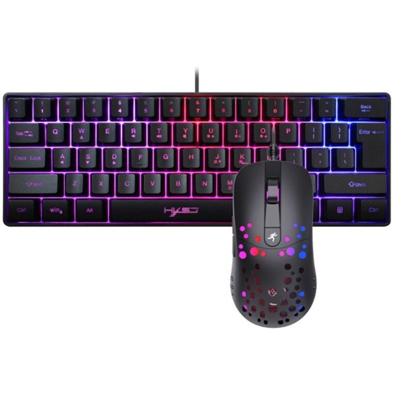 combinaison clavier et souris optique RGB, 61 touches, 7200 Dpi, pour PC, PS5