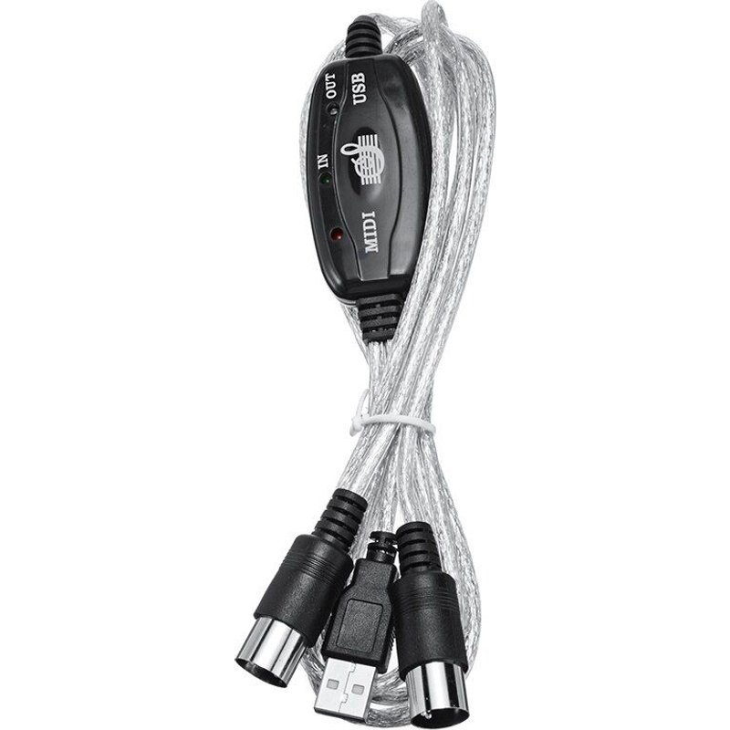 Convertisseur De Câble D'Interface Midi Usb Entrée-Sortie, Adaptateur De Clavier De Musique, Câble Audio Professionnel