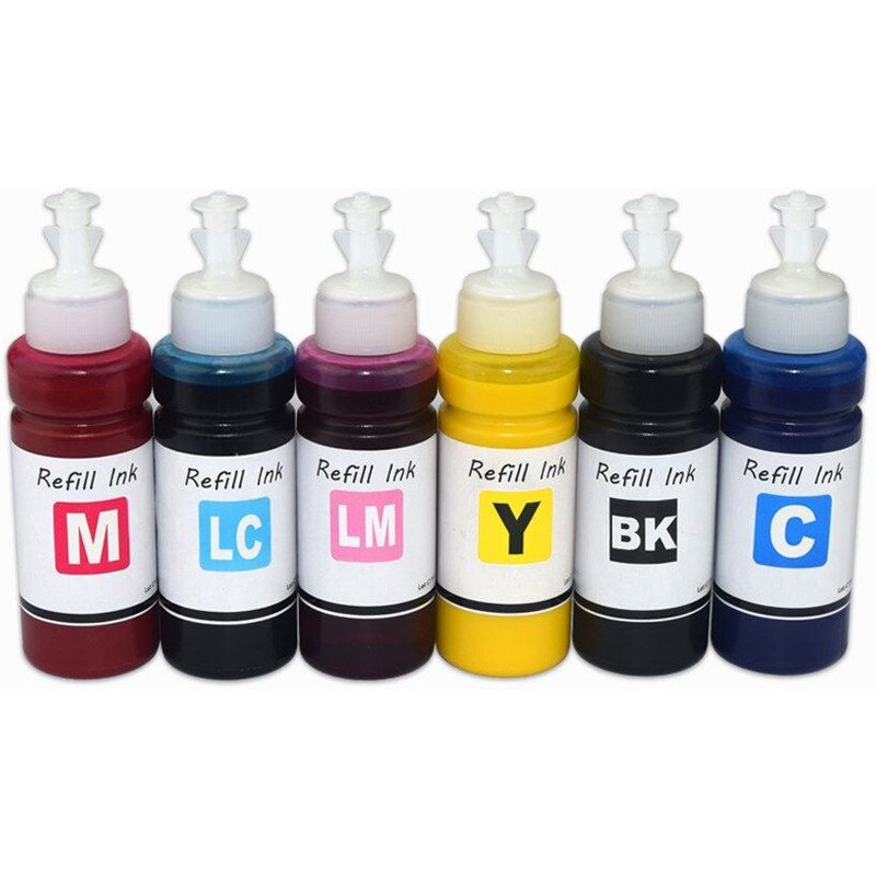 Recharge encre pigmentée pour imprimante Epson, 6 couleurs, 100ml, R1390, 1390, 1400, 1410, 1430
