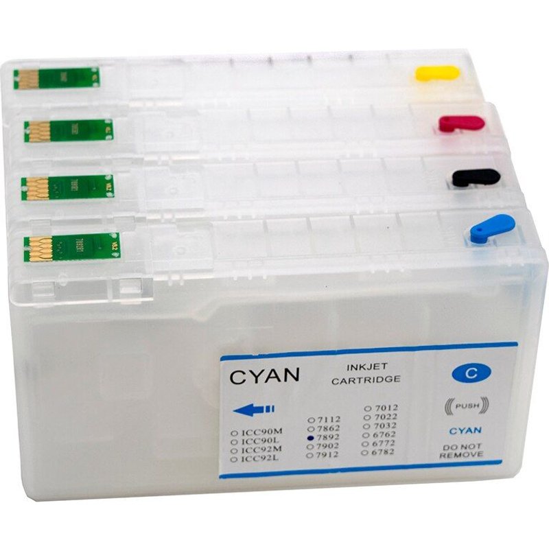 Recharge de cartouche encre T788 T7881-T7884 avec puce pour imprimante Epson WF-4630, WF-4640, WF-5110, WF-5190, WF-5620, WF-5690