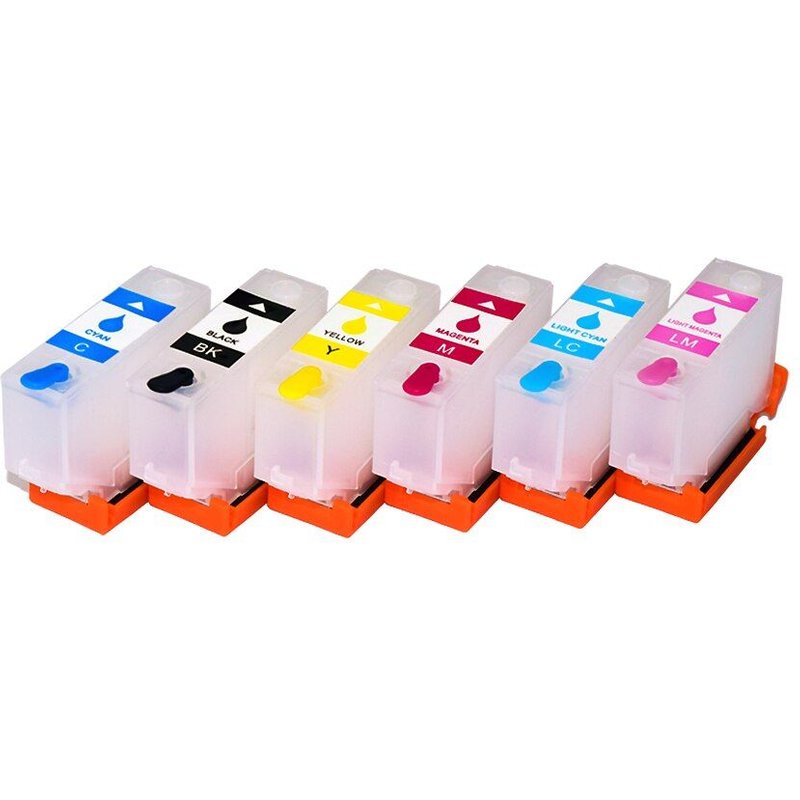 recharge de cartouche encre 6 couleurs, avec puce, pour imprimante EP-879BW EP-880BW BB BR BN, japon