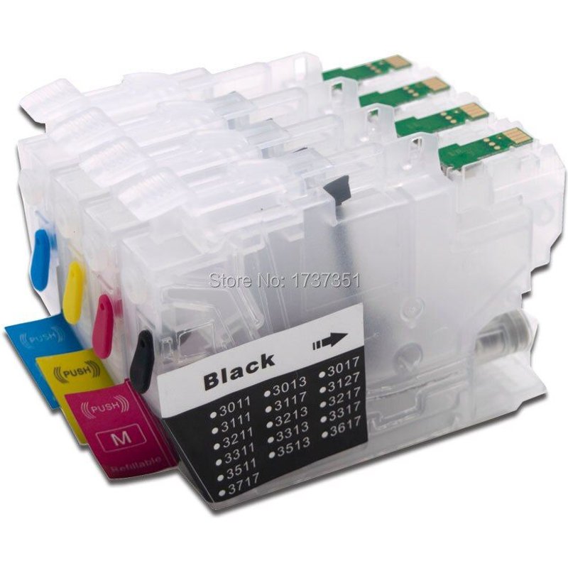 Recharge de cartouche encre avec puce pour imprimante Brother MFC, LC3317 3317XL 3317, J5730 J6530 J6930 J6730 J5330