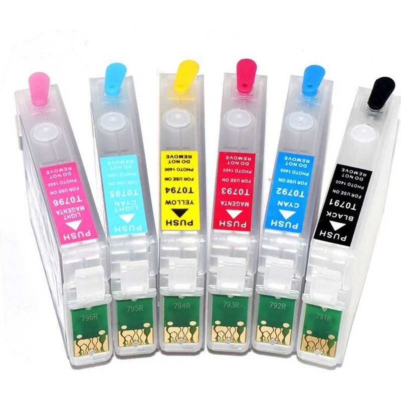 Recharge de cartouche encre 85 T0851-T0856 avec puce ARC 6 couleurs pour imprimante Epson Stylus Pro 1390