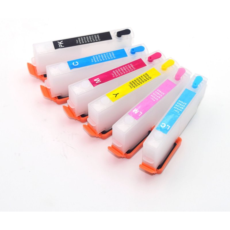 Recharge pour cartouche encre 277 277XL T2771-T2776 avec puce ARC, pour Epson Expression Photo XP-860 XP-850 XP-960 XP-950 XP-970