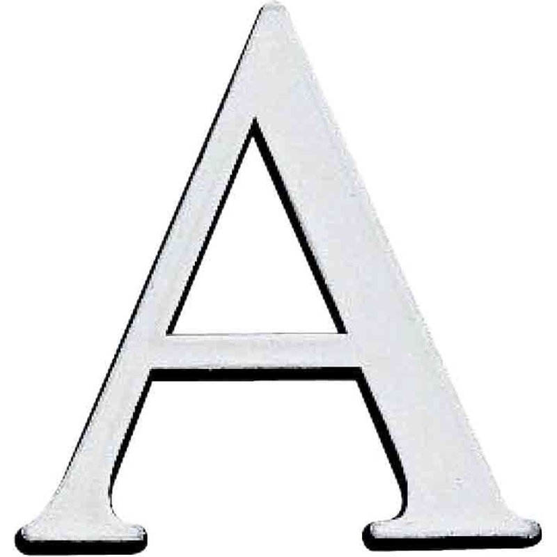 Lettre ""U"" adhésive plastique relief couleur or