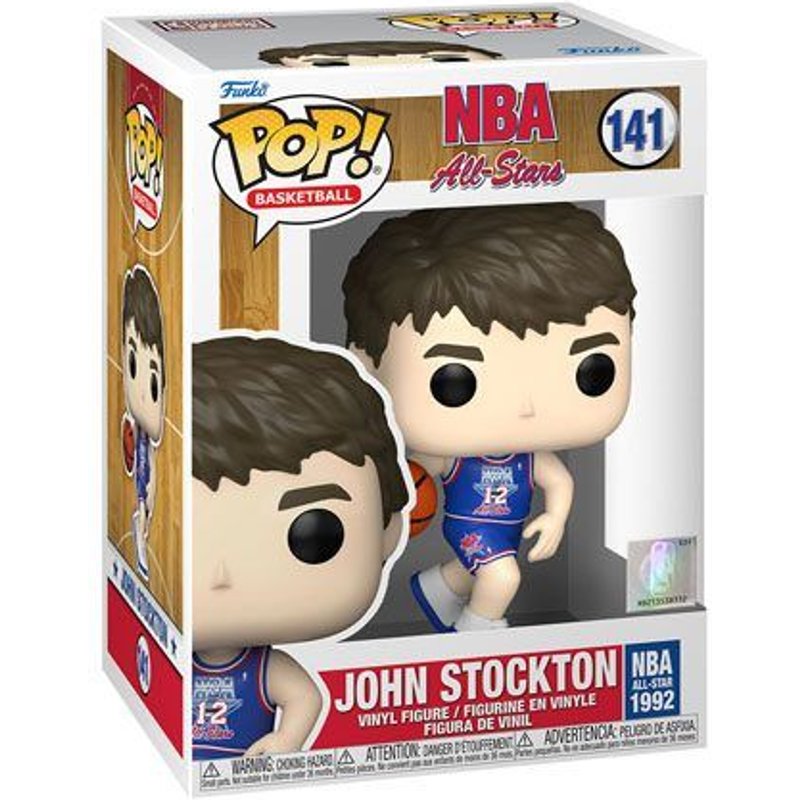 Nba Legends Pop! Basketball Vinyl Figurine John Stockton (Blue All Star Uni 1992) 9 Cm