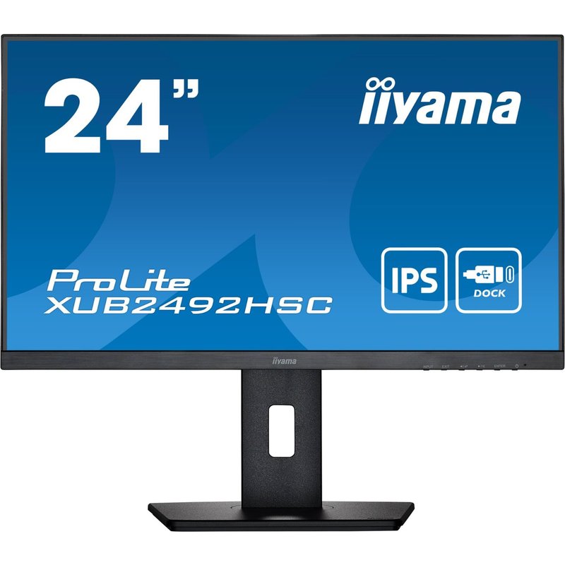 iiyama ProLite XUB2492HSC-B5 - Écran LED - 24" (23.8" visualisable) - 1920 x 1080 Full HD (1080p) @ 75 Hz - IPS - 250 cd/m² - 1000:1 - 4 ms - HDMI, DisplayPort, USB-C - haut-parleurs - noir mat