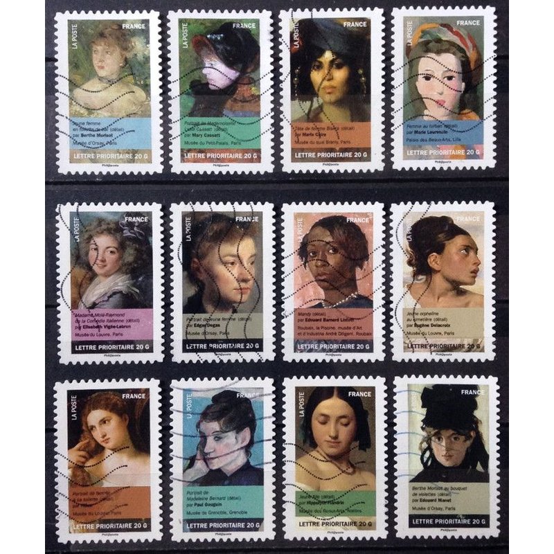 Série Portraits De Femmes Dans La Peinture 2012 - N° 674 675 676 677 678 679 680 681 682 683 684 685 Obl - Cote 7,20€ - France Année 2012 - Brn83 - N16986