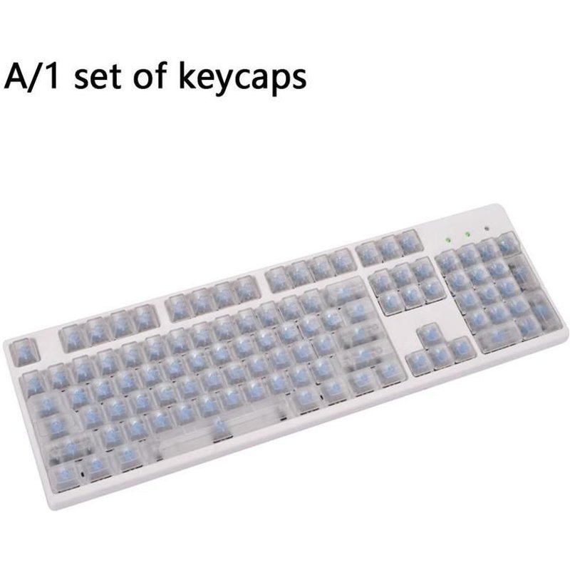 Capuchons de touches de clavier mécaniques MX, ABS transparent, sans impression, profil oem, pas de gravure complet, 104 pièces/ensemble