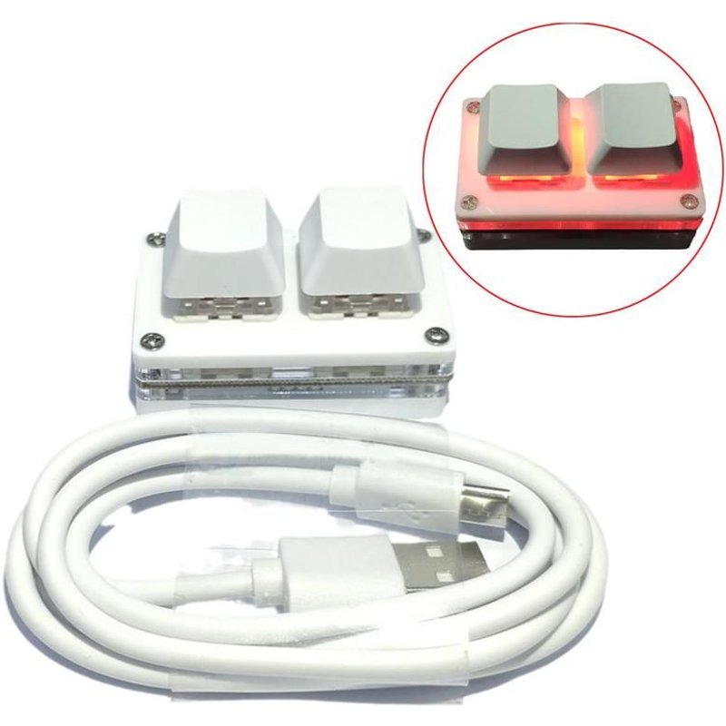 Mini-clavier mécanique USB, 2 touches, avec fonction de copie et de collage, avec raccourci, pour programmation de jeu, R5U6