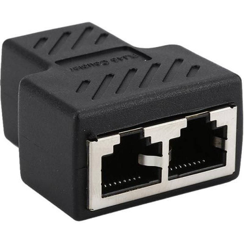 Adaptateur Ethernet séparateur d'extension de câble Lan pour connexion Internet, 1 à 2 voies séparateur RJ45 coupleur de Contact prise modulaire