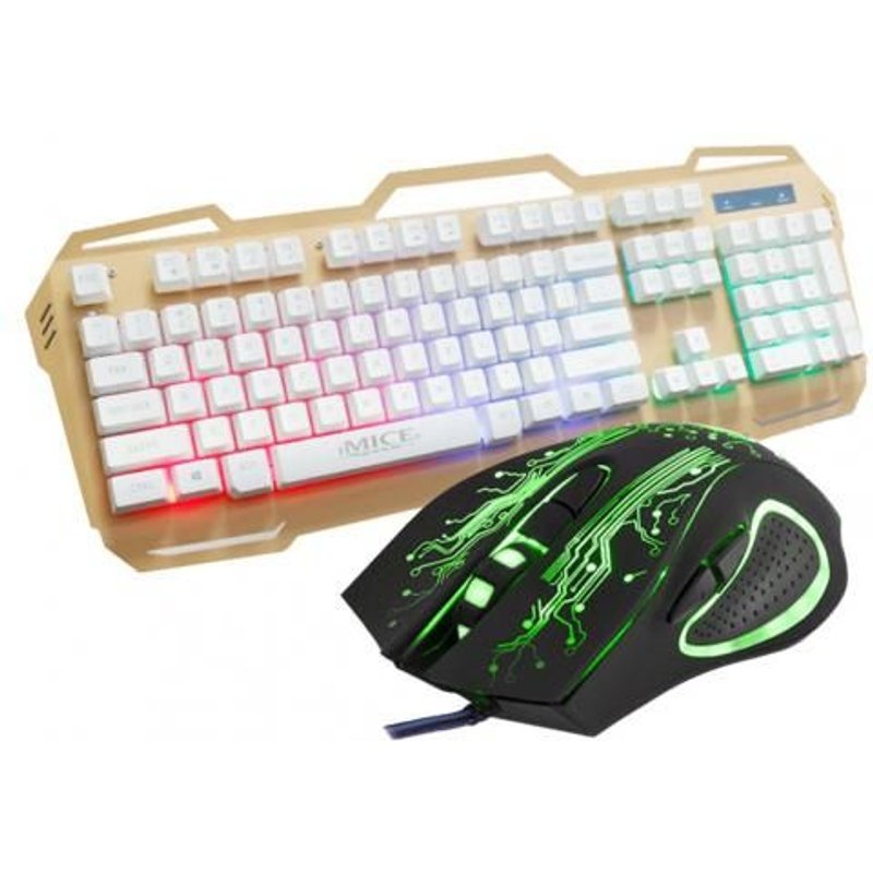 ensemble clavier et souris de jeu filaire, rétroéclairage LED, sensation mécanique, étanche, pour PC et ordinateur portable