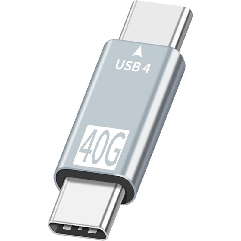 Adaptateur Usb 4.0 Type-C Mâle Vers Mâle 40gbps, Convertisseur De Synchronisation De Données, Câble D'Extension, Connecteur Pour Macbook Pro Air Dell Thunderb