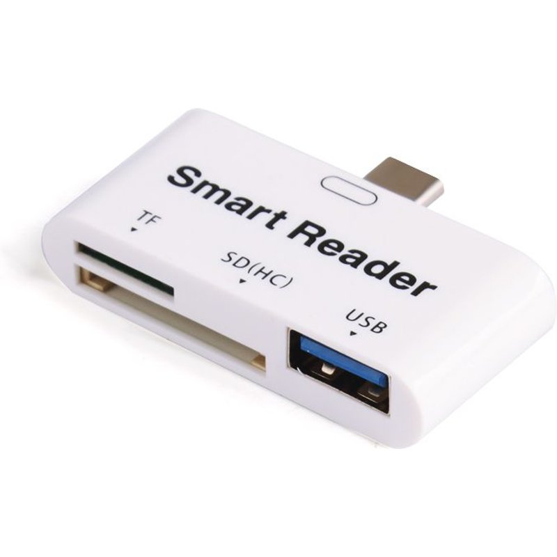 Mini adaptateur 3 en 1 USB 3.0 OTG SD/TF de haute qualité, lecteur de carte mémoire haute vitesse de Type C