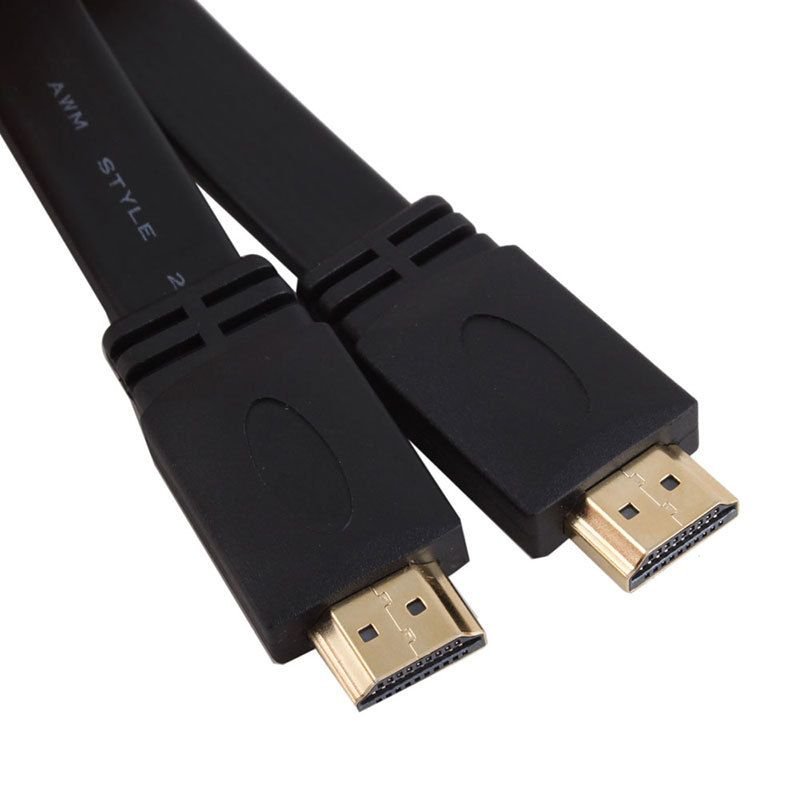 Câble plat haute vitesse compatible HDMI, 0.3m, 1,4a, 1.4V, 1080P, HD, avec Ethernet, HDTV 3D, 30cm, #20868