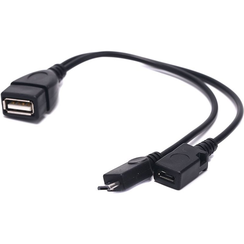 Répartiteur D'Alimentation En Y Micro Usb Otg 2 En 1, Adaptateur Usb À Micro Câble Mâle Femelle À 5 Broches
