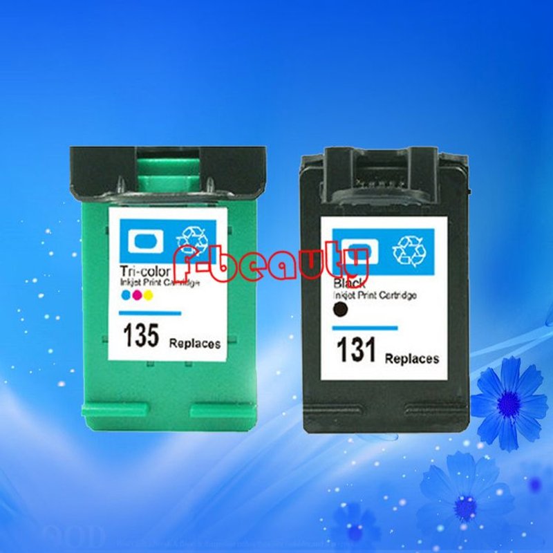 Cartouche d'encre 131 135 de haute qualité, Compatible avec HP 7140 7210 5743 5745 5748 6520 6540 2610 2710 2355 7830 8753 1510 1610